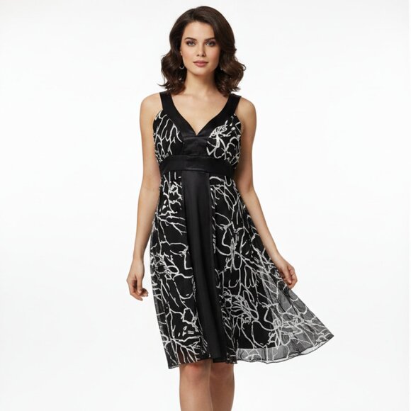 Jonathan Martin Dress Size 6 Y2K Black Babydoll Slip Party Cocktail Evening - Picture 1 of 6